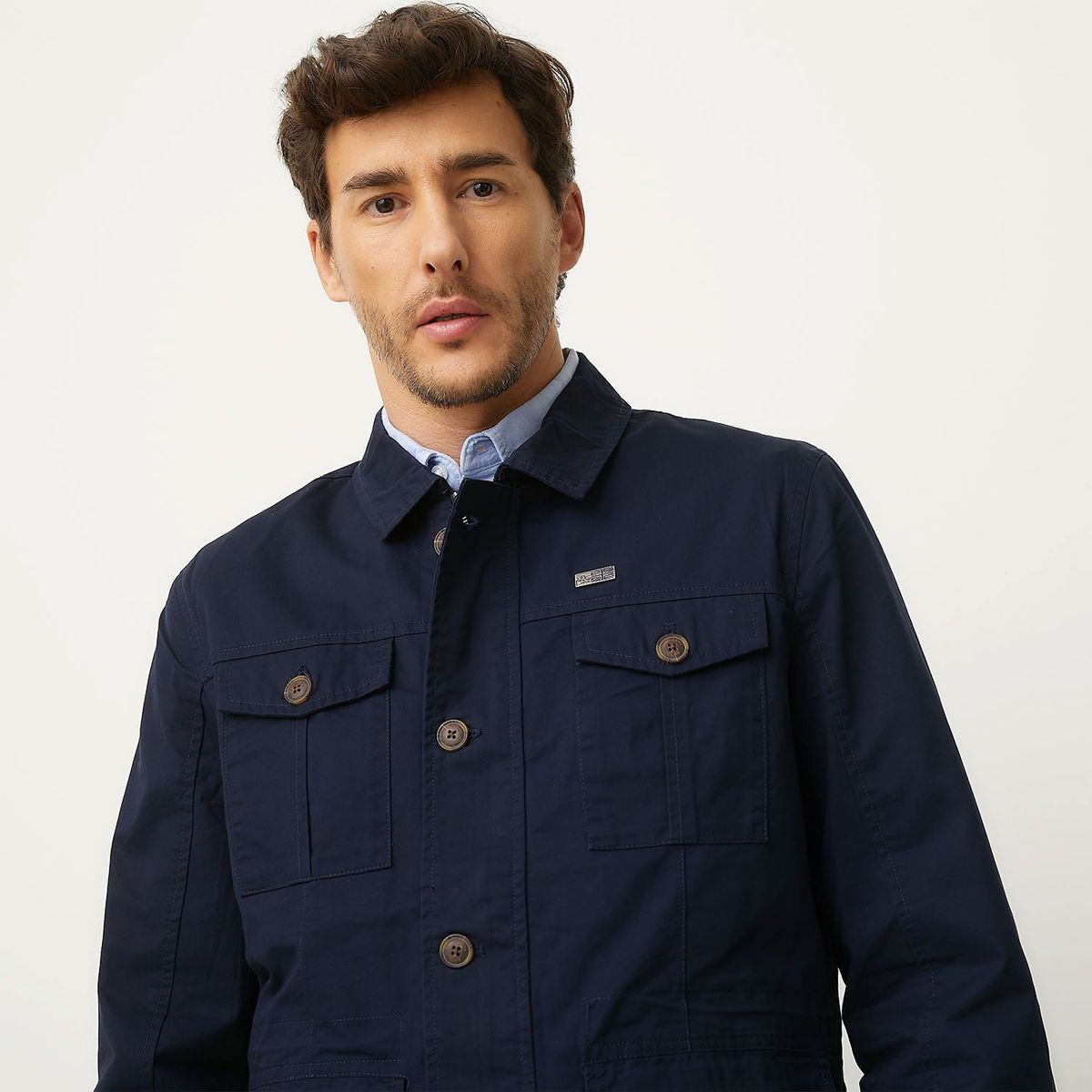 UNIVERSITY CLUB - Casaca University Club Casual Algodón Hombre Manga Larga 