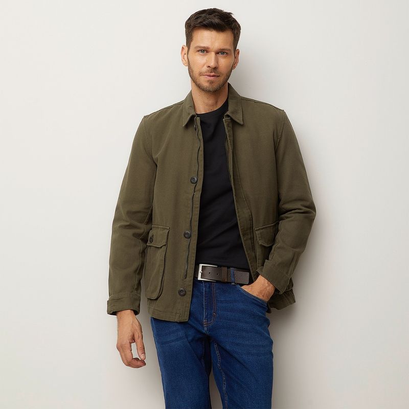 WOLF&HANK - Casaca Wolf&Hank Gabardina Algodón Hombre Cierre Metálico 