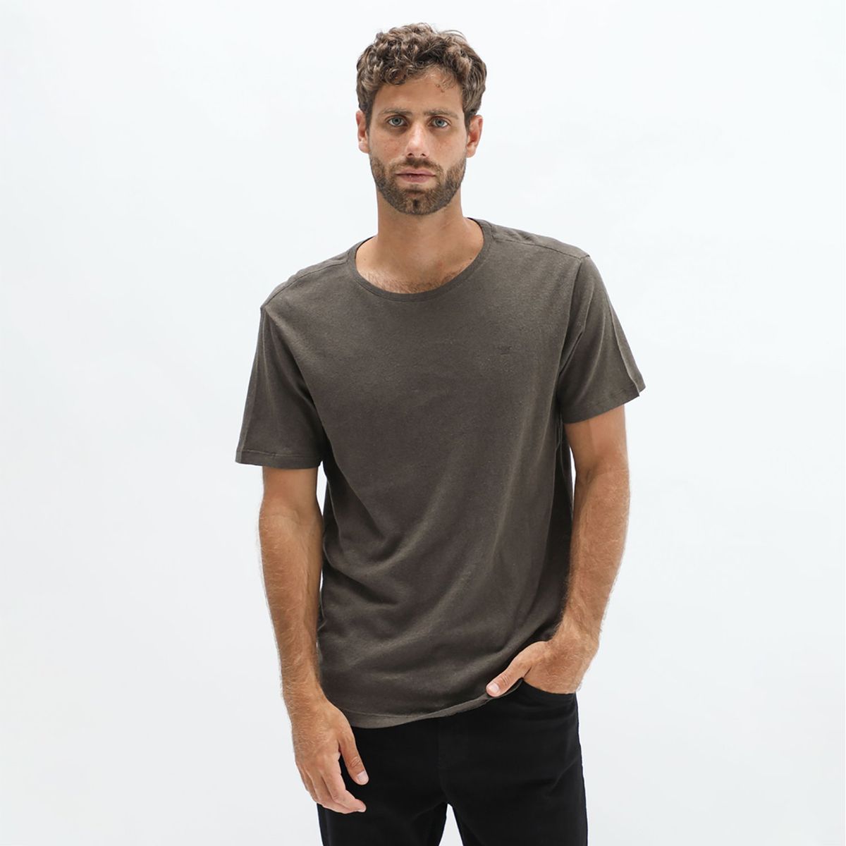 WOLF&HANK - Polo Manga Corta Algodón Lino Relaxed Fit Wolf&Hank Hombre