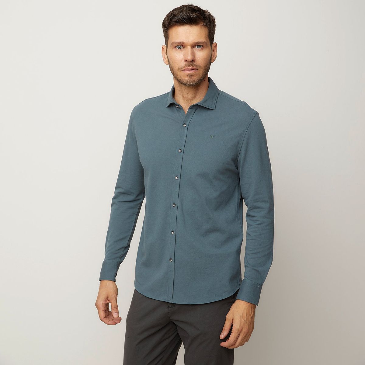 WOLF&HANK - Camisa 100% Algodón Hombre Wolf Hank