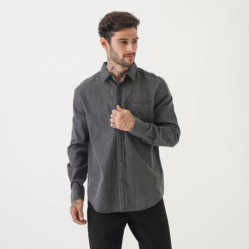 BEARCLIFF - Camisa Algodón Hombre Bearcliff