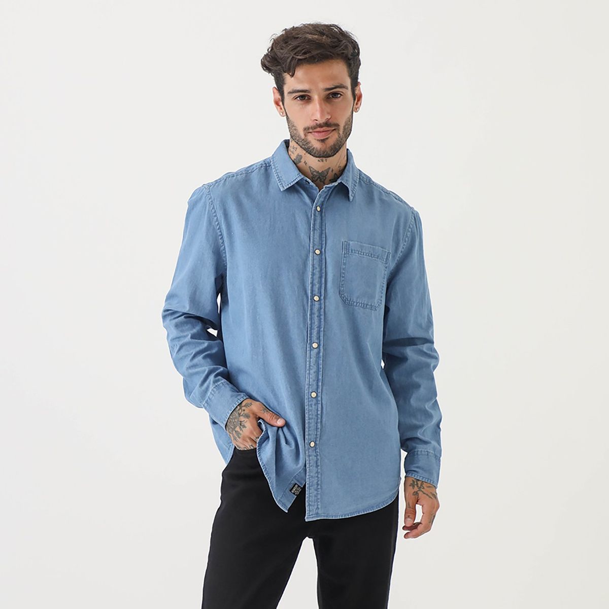BEARCLIFF - Camisa Algodón Hombre Bearcliff