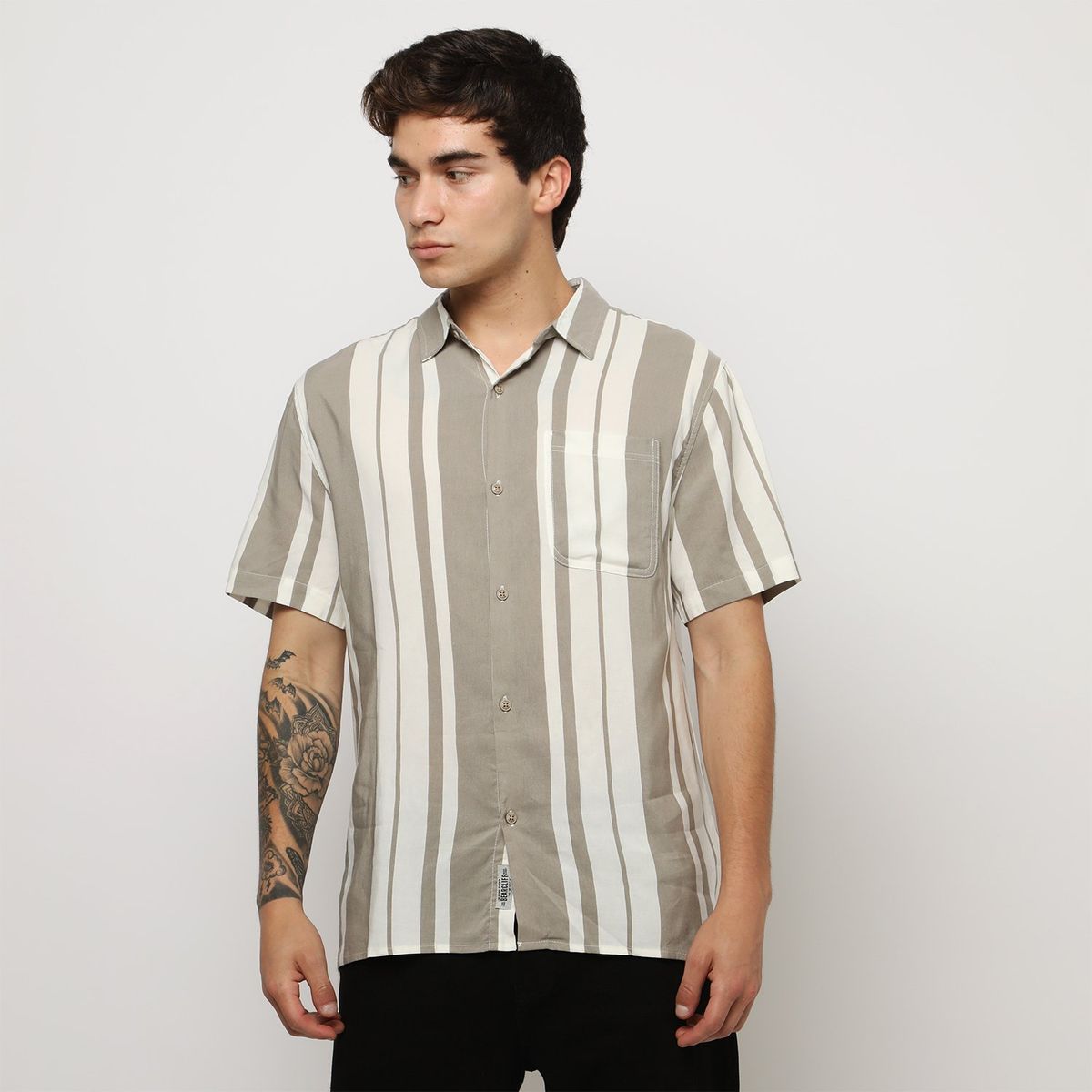 BEARCLIFF - Camisa Manga Corta Algodón Hombre Bearcliff