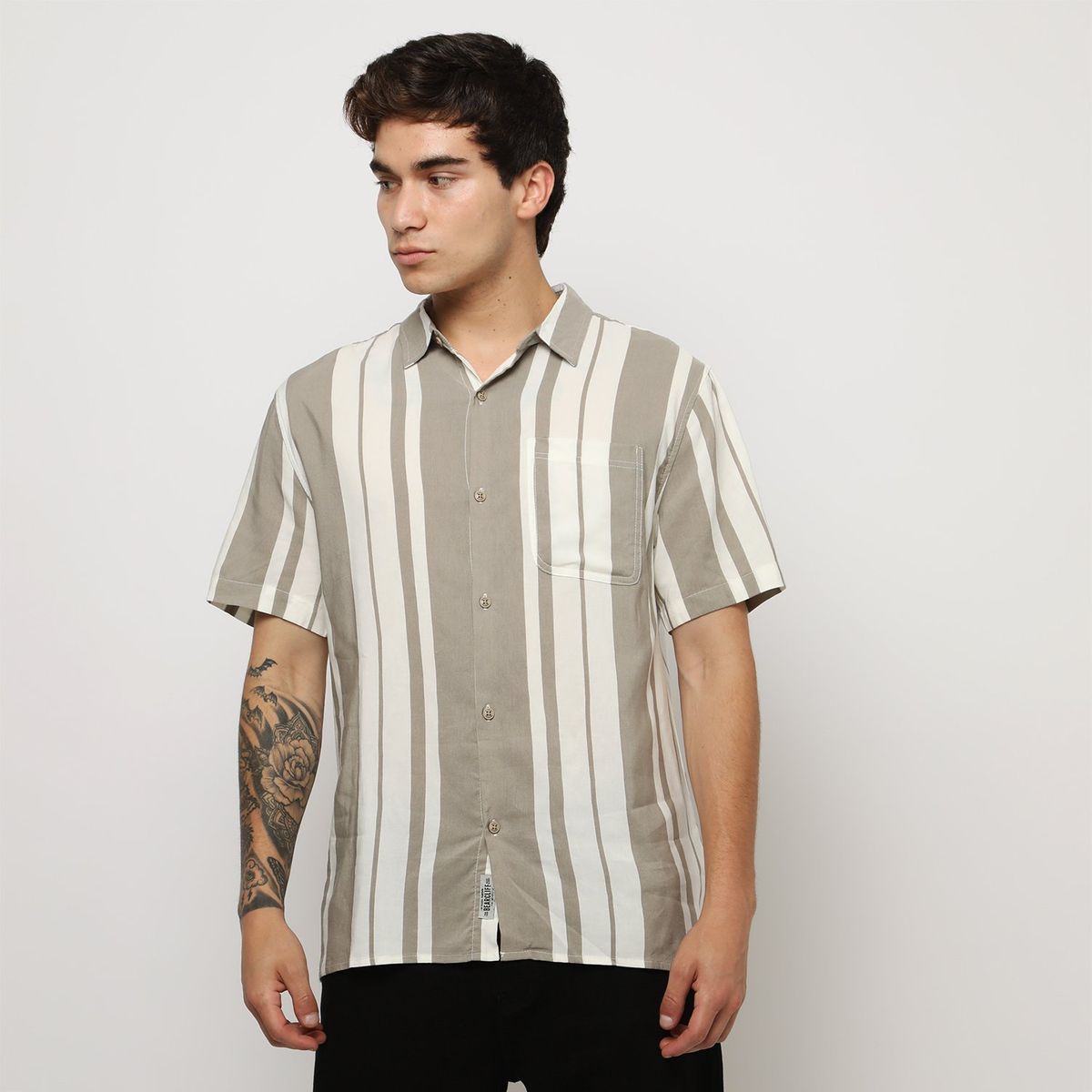 BEARCLIFF - Camisa Manga Corta Algodón Hombre Bearcliff