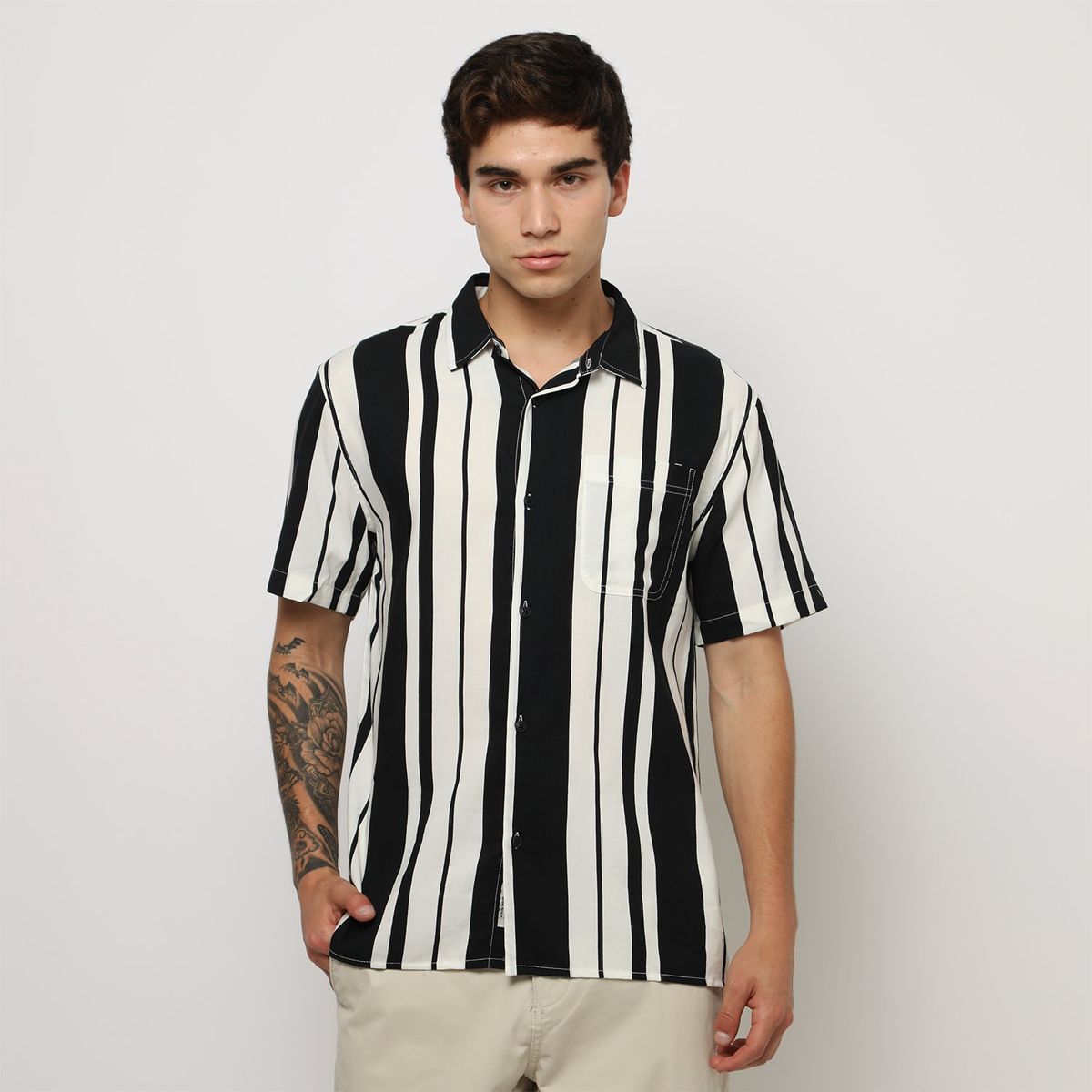 BEARCLIFF - Camisa Manga Corta Algodón Hombre Bearcliff