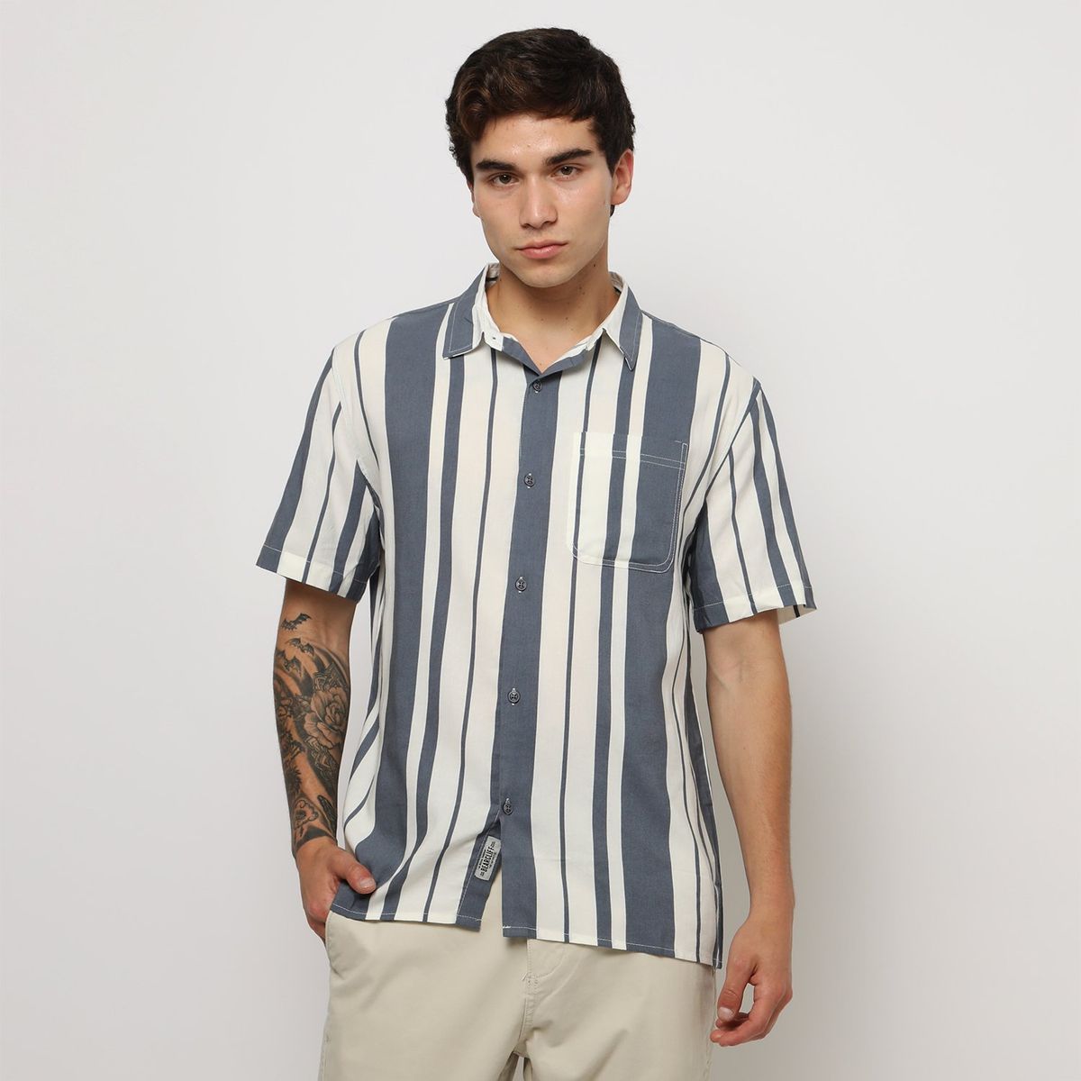 BEARCLIFF - Camisa Manga Corta Algodón Hombre Bearcliff