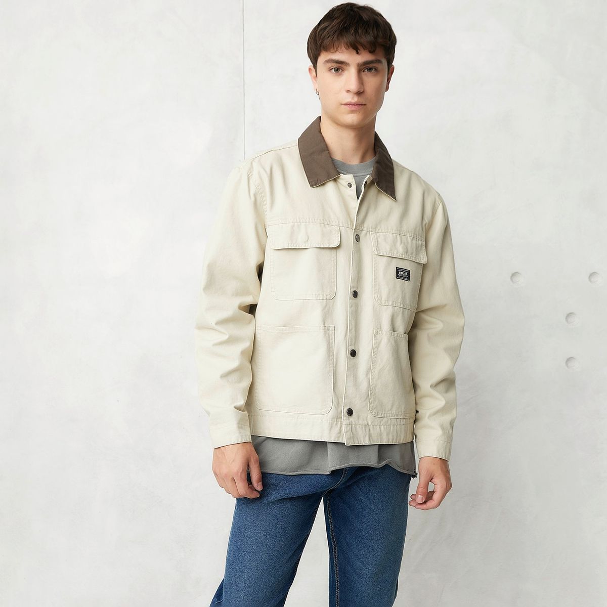 BEARCLIFF - Casaca Casual Algodón Bearcliff Manga Larga Hombre