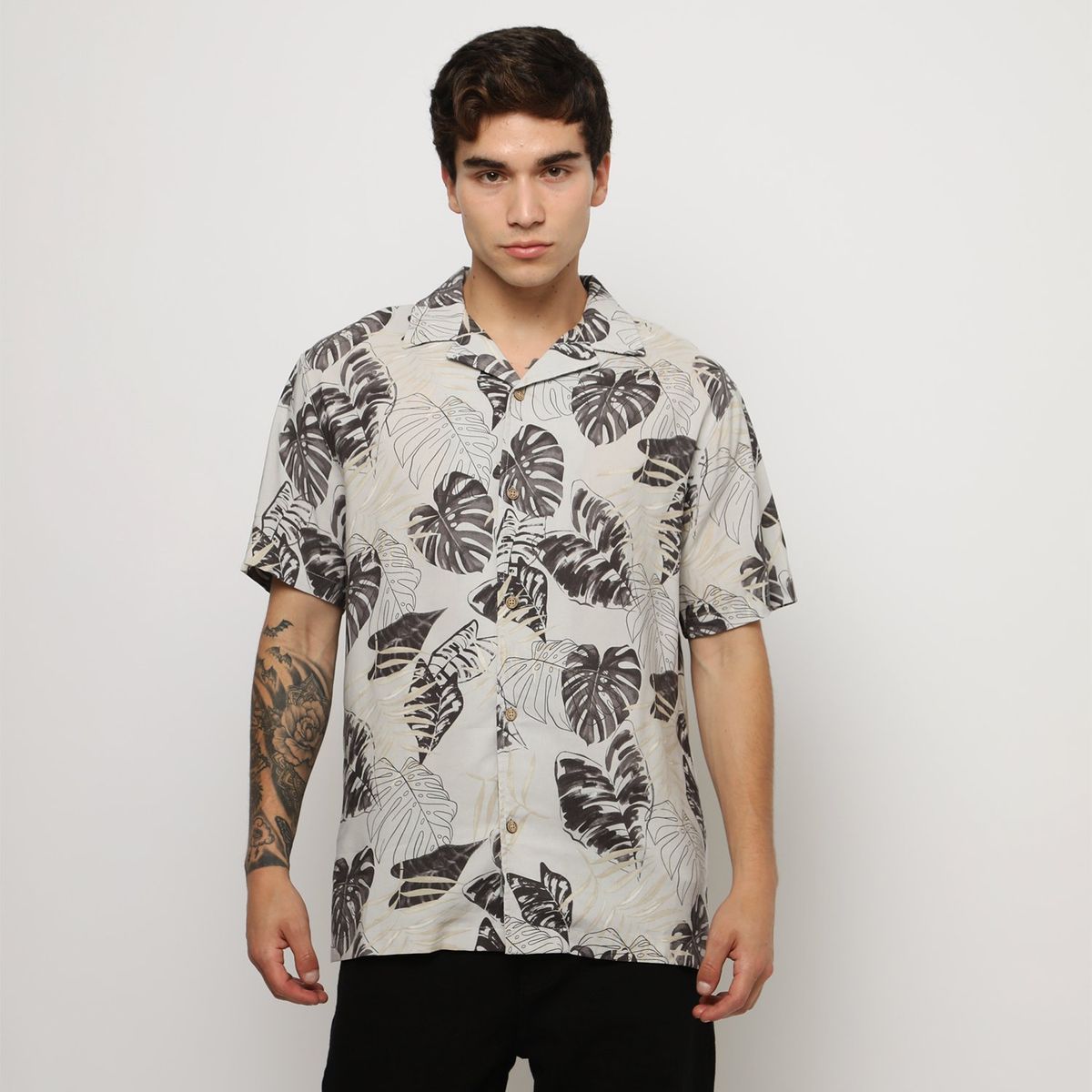 BEARCLIFF - Camisa Manga Corta Algodón Hombre Bearcliff