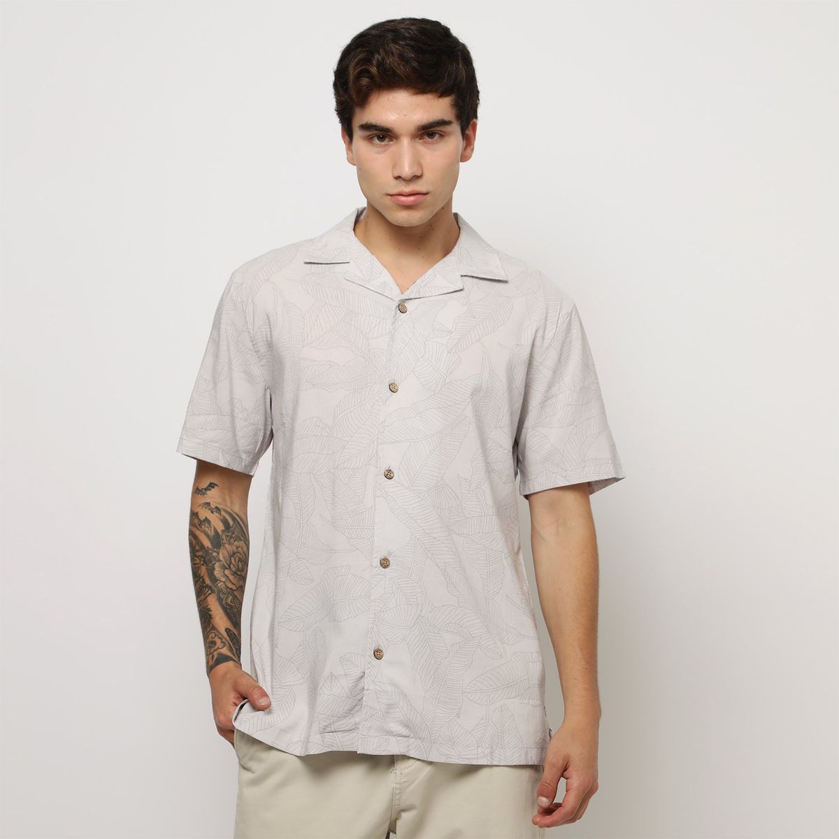 BEARCLIFF - Camisa Manga Corta Algodón Hombre Bearcliff