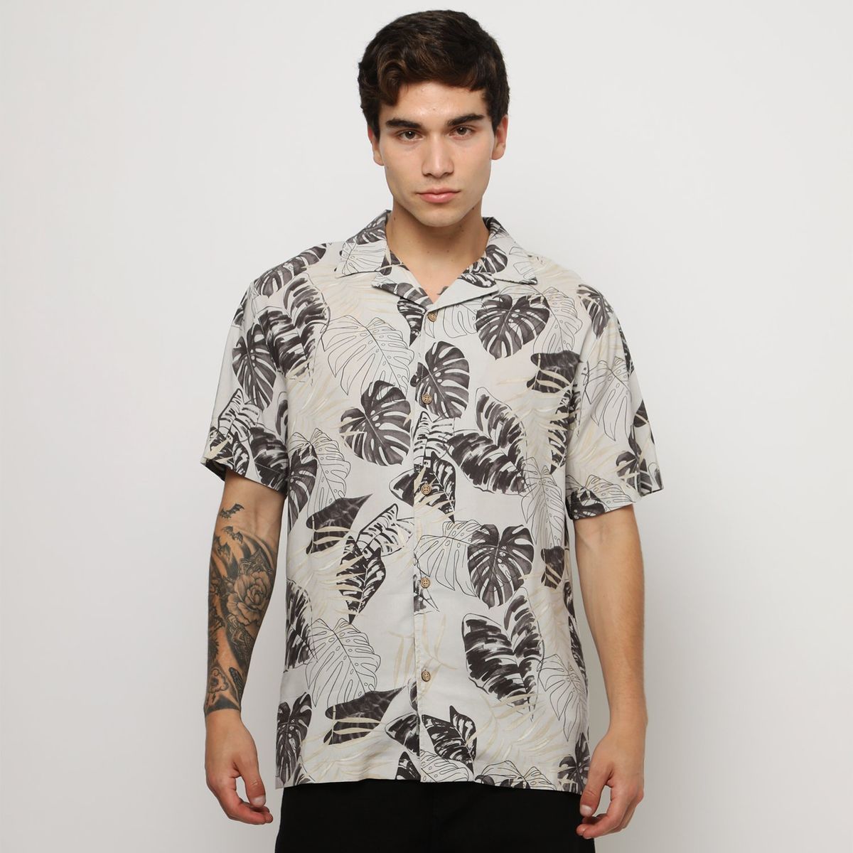 BEARCLIFF - Camisa Manga Corta Algodón Hombre Bearcliff