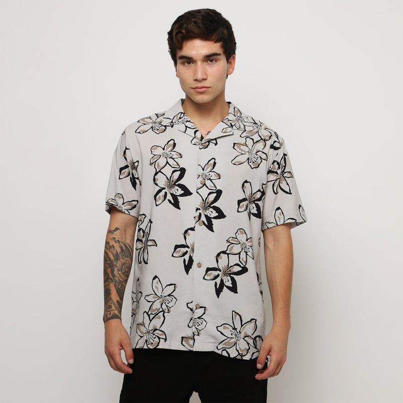 BEARCLIFF - Camisa Manga Corta Algodón Hombre Bearcliff