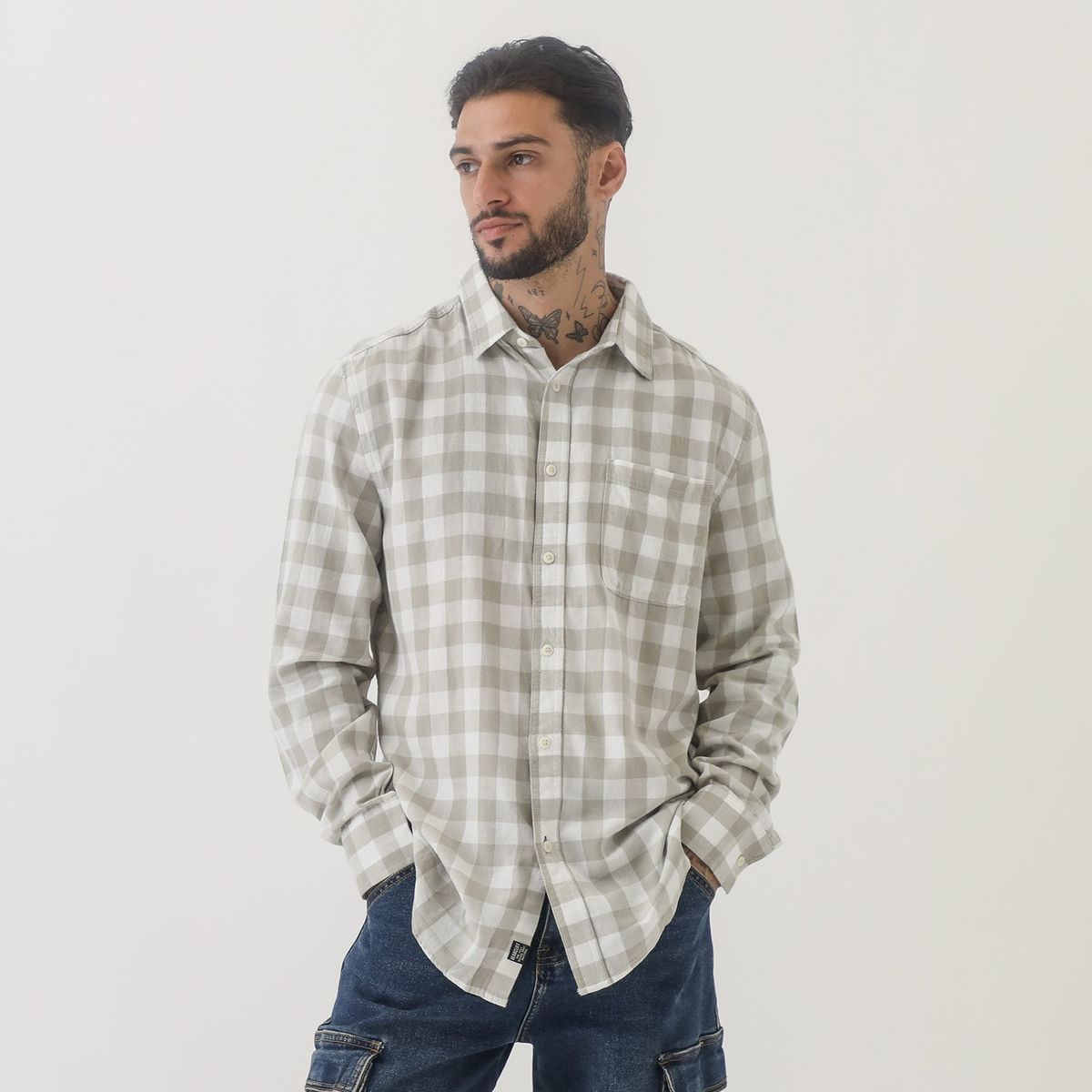 BEARCLIFF - Camisa Algodón Hombre Bearcliff