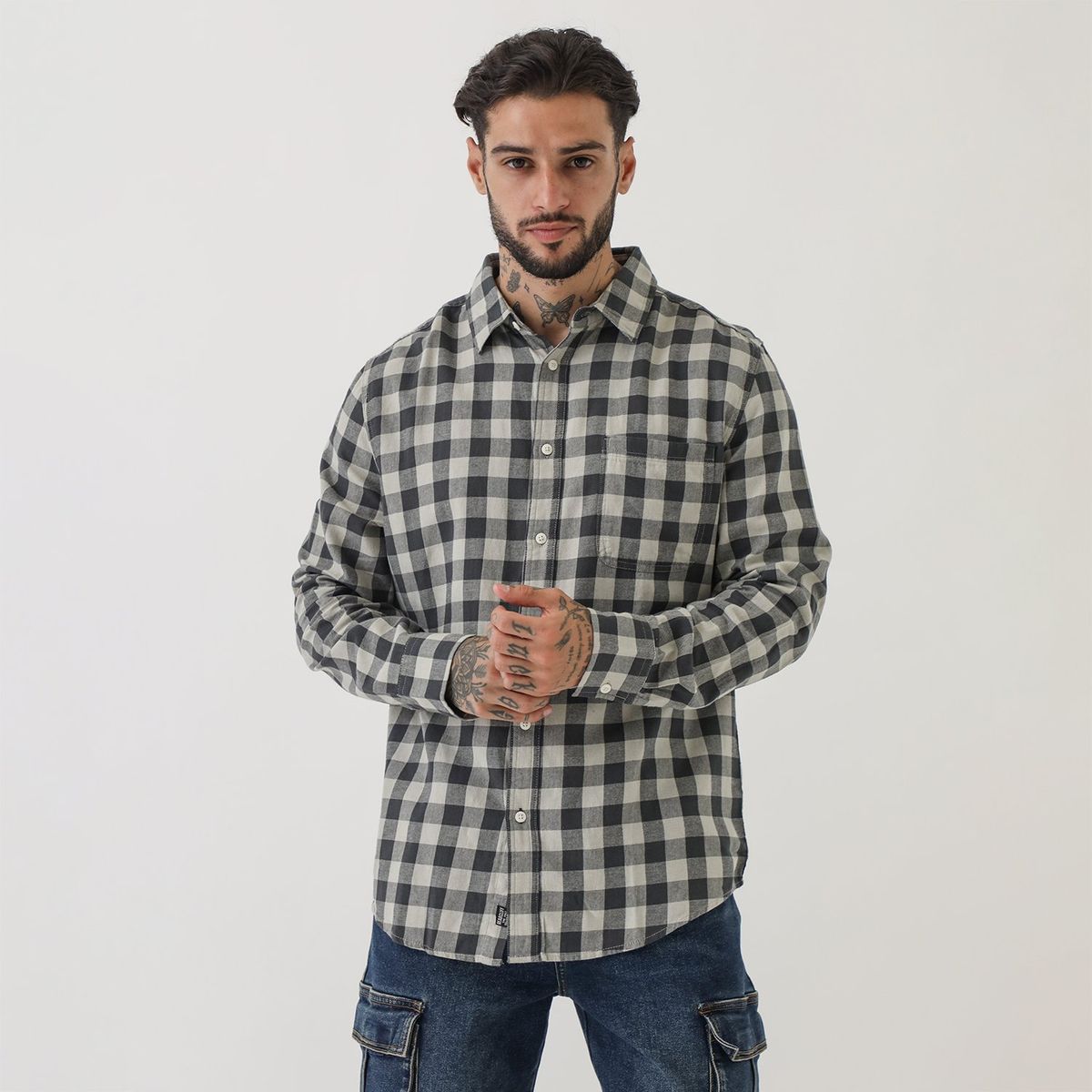 BEARCLIFF - Camisa Algodón Hombre Bearcliff