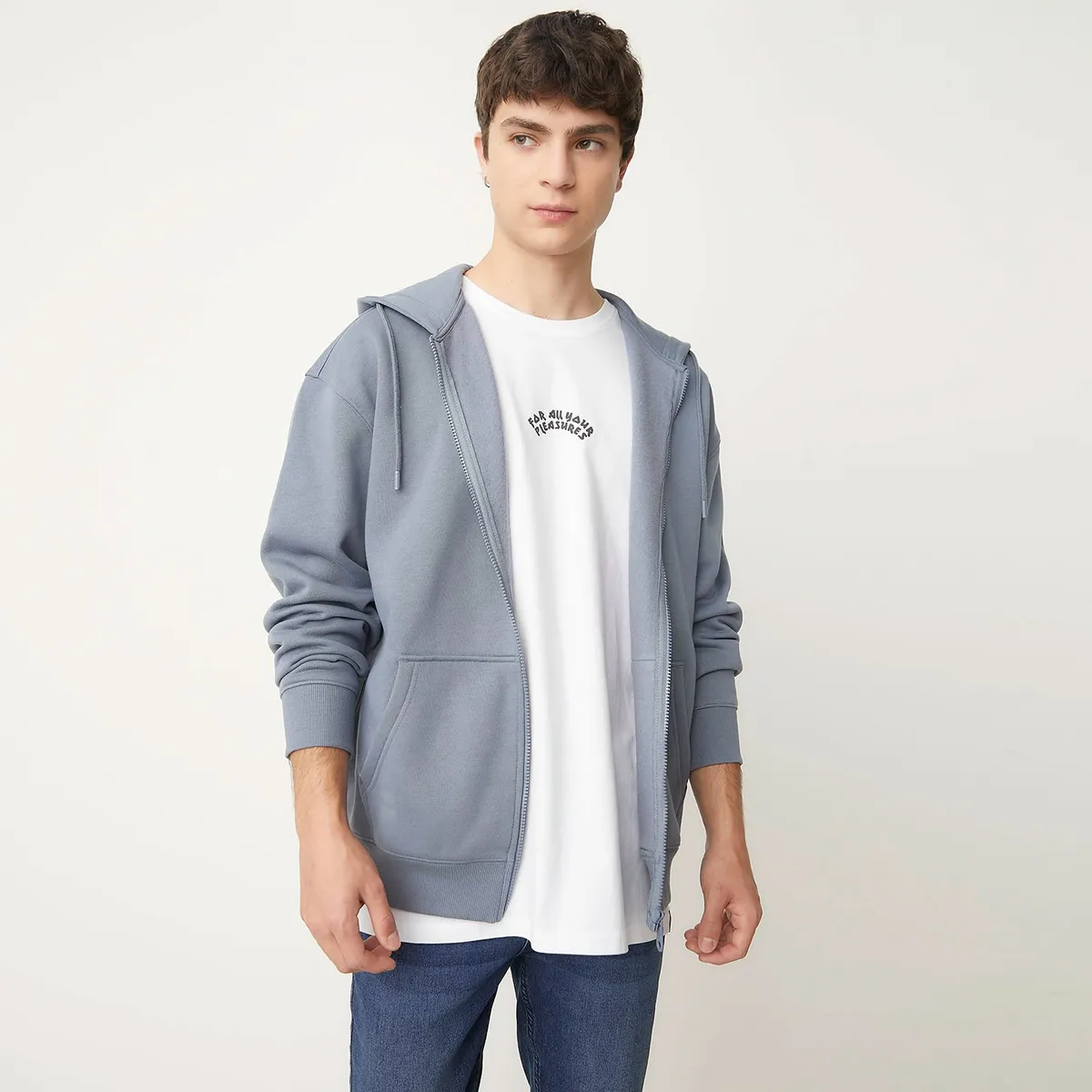 BEARCLIFF - Polera Bearcliff Relaxed Fit Con Gorro Hombre Algodón