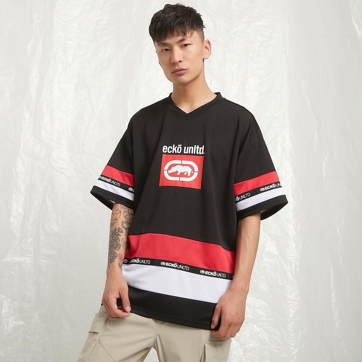 ECKO - Polo Manga Corta Oversize Hombre Ecko