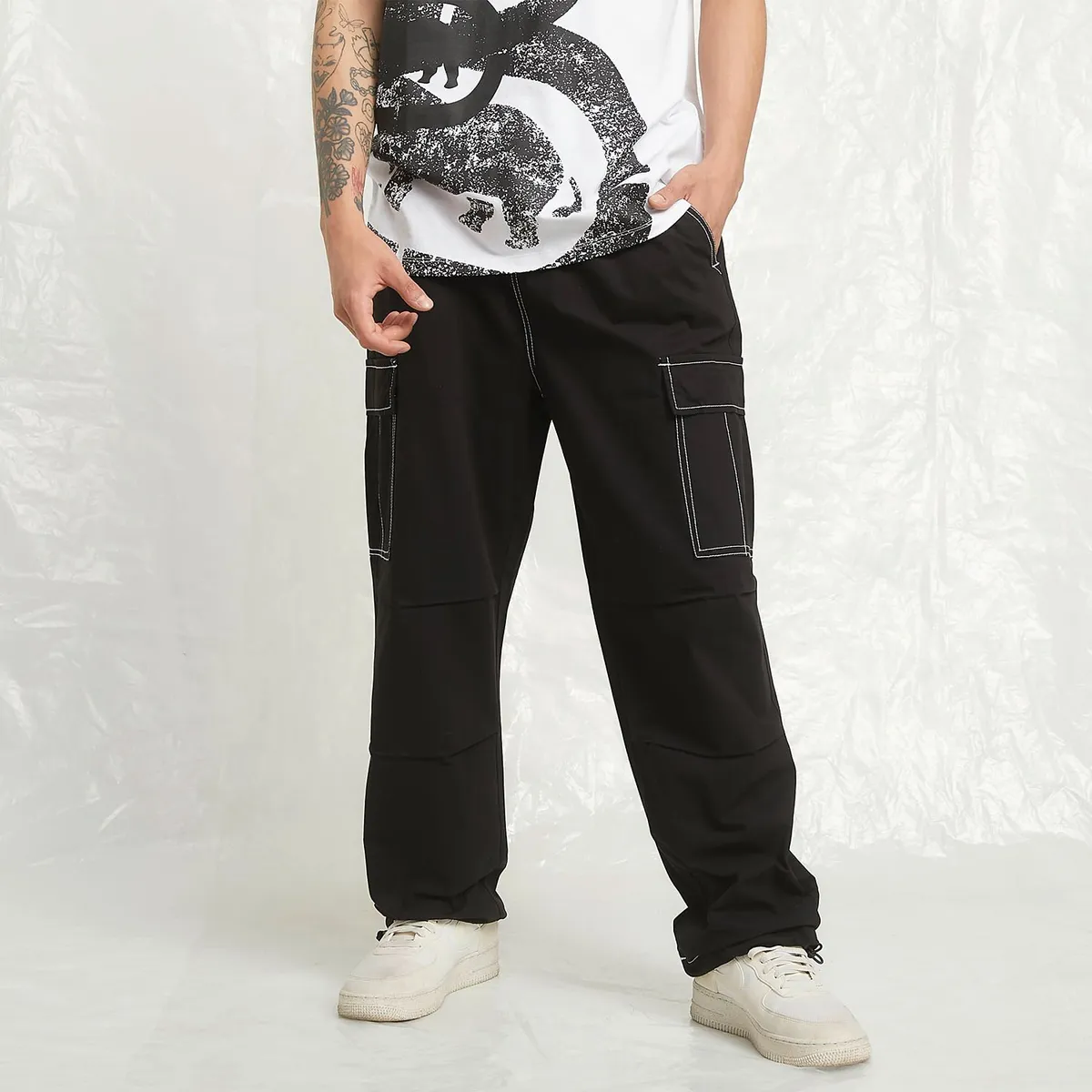ECKO - Pantalón Cargo 100% Algodón Hombre Ecko