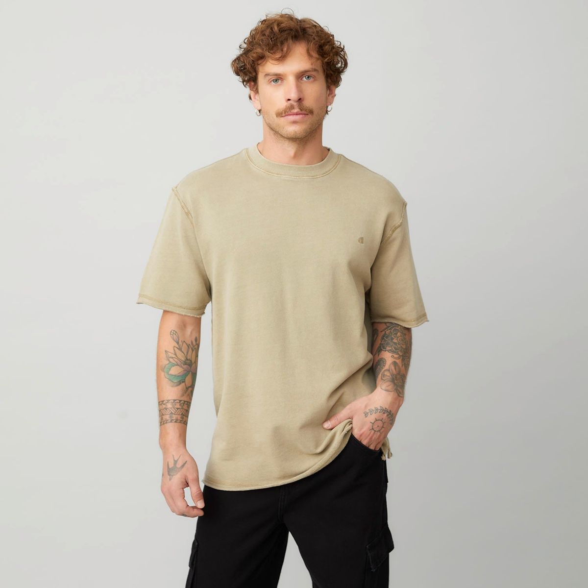 DENIMLAB - Polo Denimlab Manga Corta Oversize Algodón Hombre