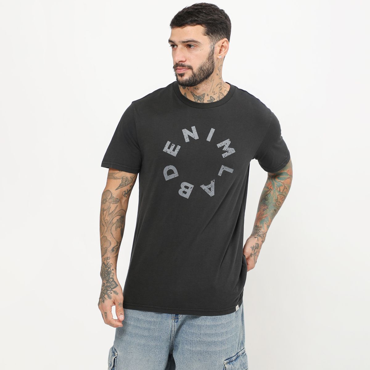 DENIMLAB - Polo Denimlab Estampada Manga Corta Algodón Hombre