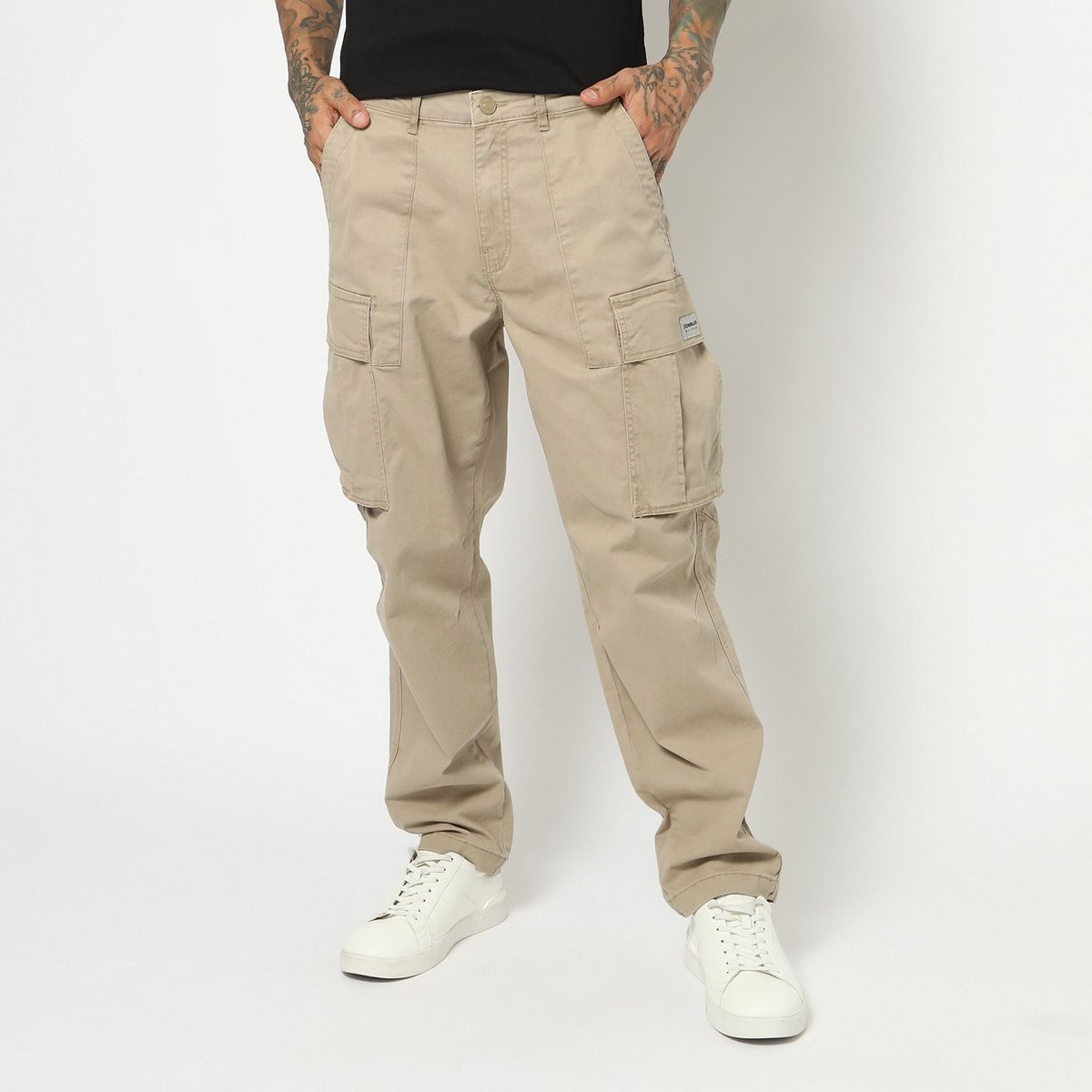 DENIMLAB - Pantalón Cargo Algodón Hombre Denimlab