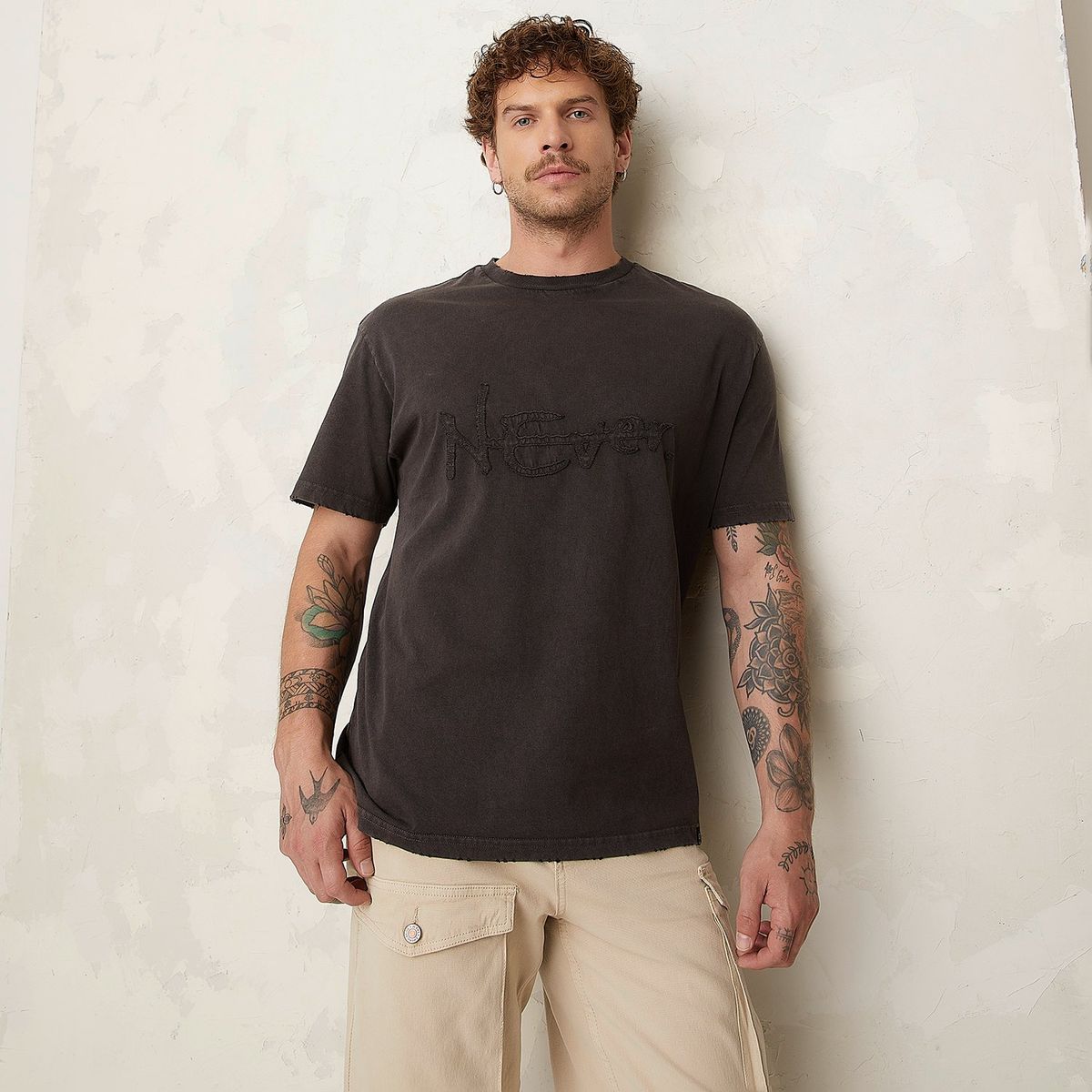 DENIMLAB - Polo Denimlab Loose Fit Algodón Manga Corta Hombre