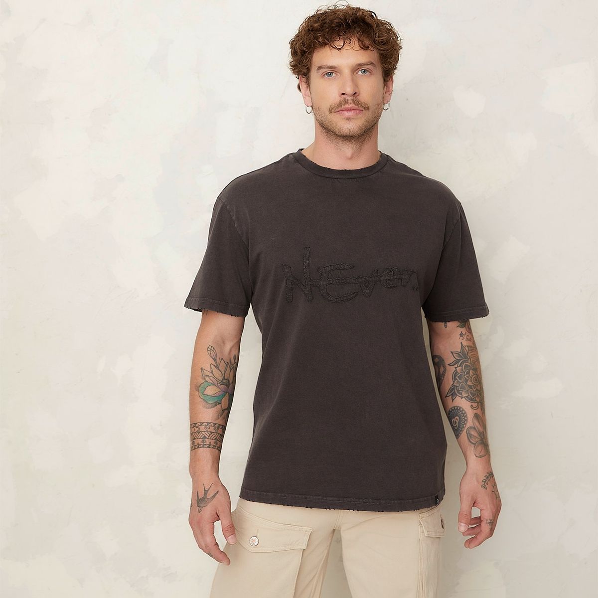 DENIMLAB - Polo Denimlab Loose Fit Algodón Manga Corta Hombre