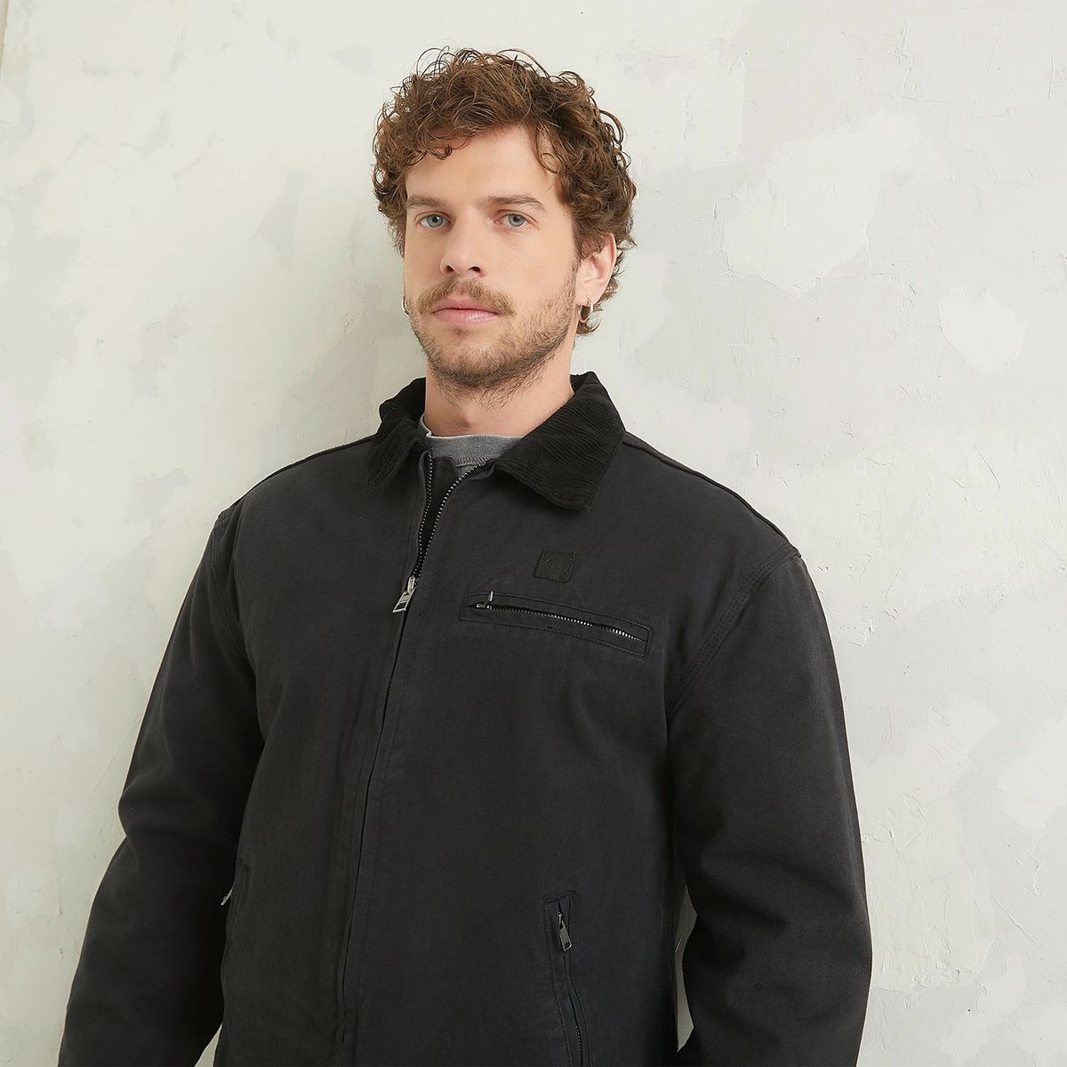 DENIMLAB - Casaca Denimlab Algodón Cierre Botón Manga Larga Hombre