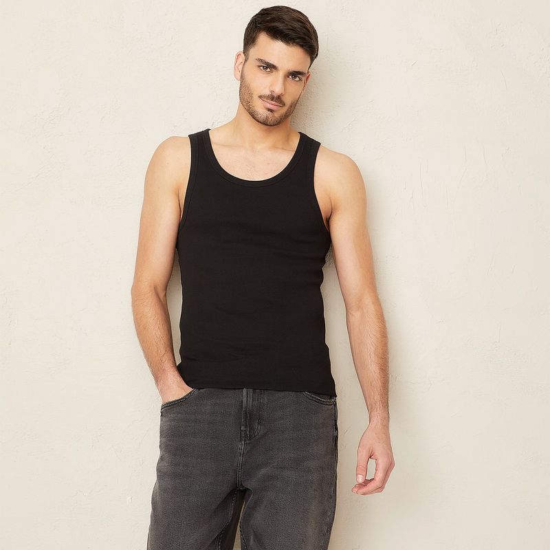 BASEMENT - Polo Basement Sin Mangas Slim Fit Algodón Hombre