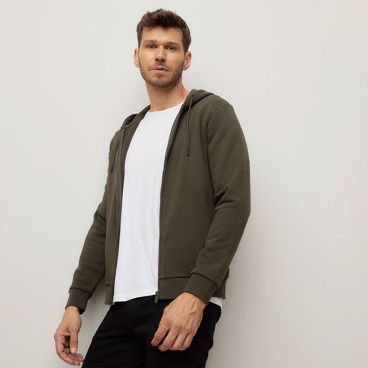 WOLF&HANK - Polera con Cierre Wolf&Hank Algodón Manga Larga Hombre 