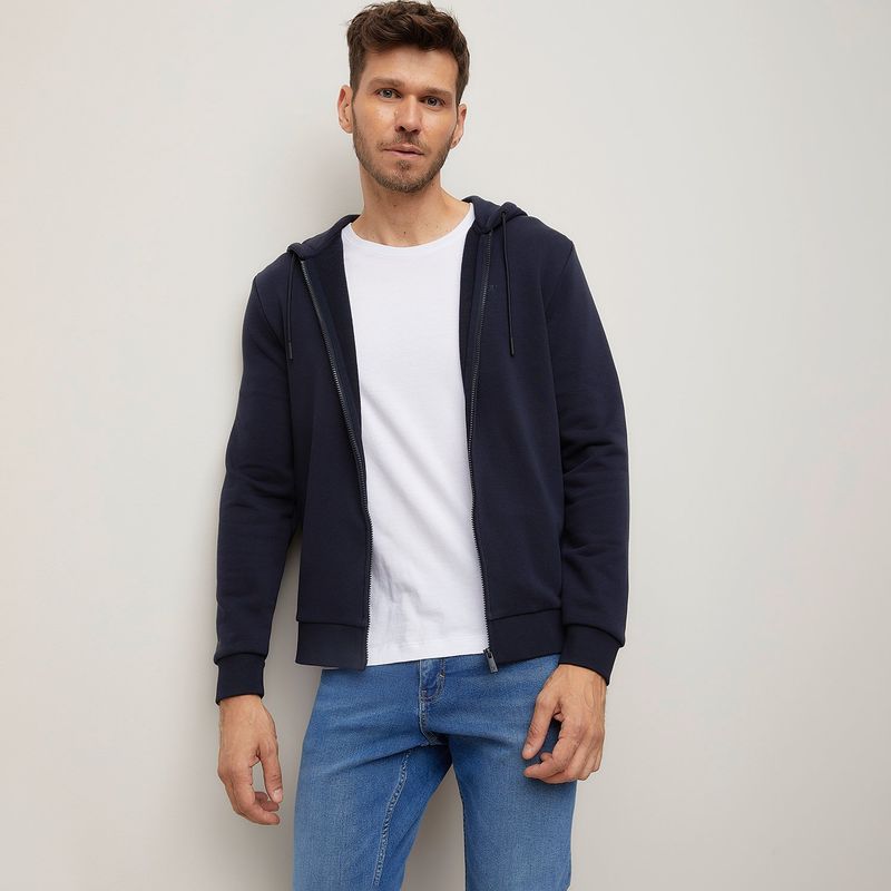 WOLF&HANK - Polera con Cierre Wolf&Hank Algodón Manga Larga Hombre 