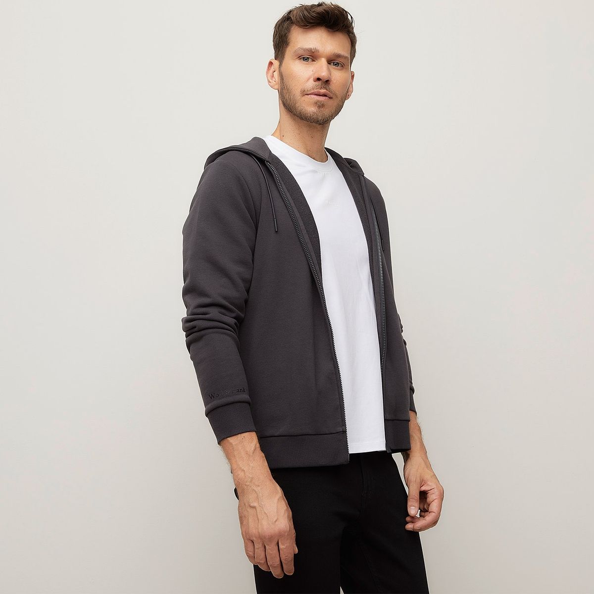 WOLF&HANK - Polera con Cierre Wolf&Hank Algodón Manga Larga Hombre 