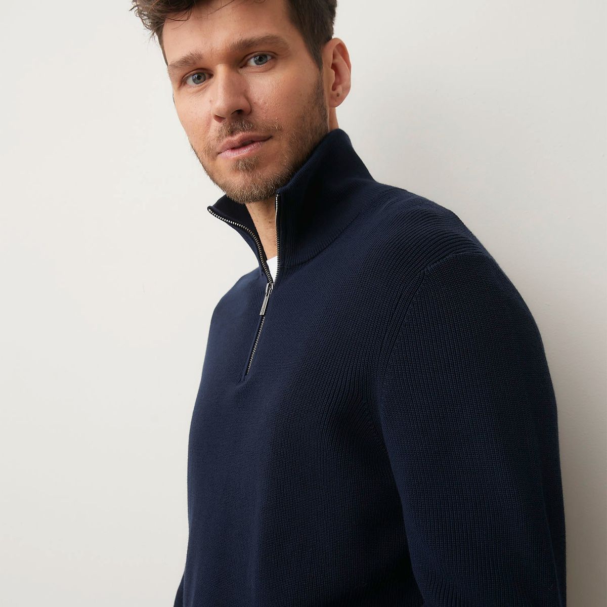 WOLF&HANK - Chompa Casual Algodón con Cremallera Wolf&Hank Hombre 