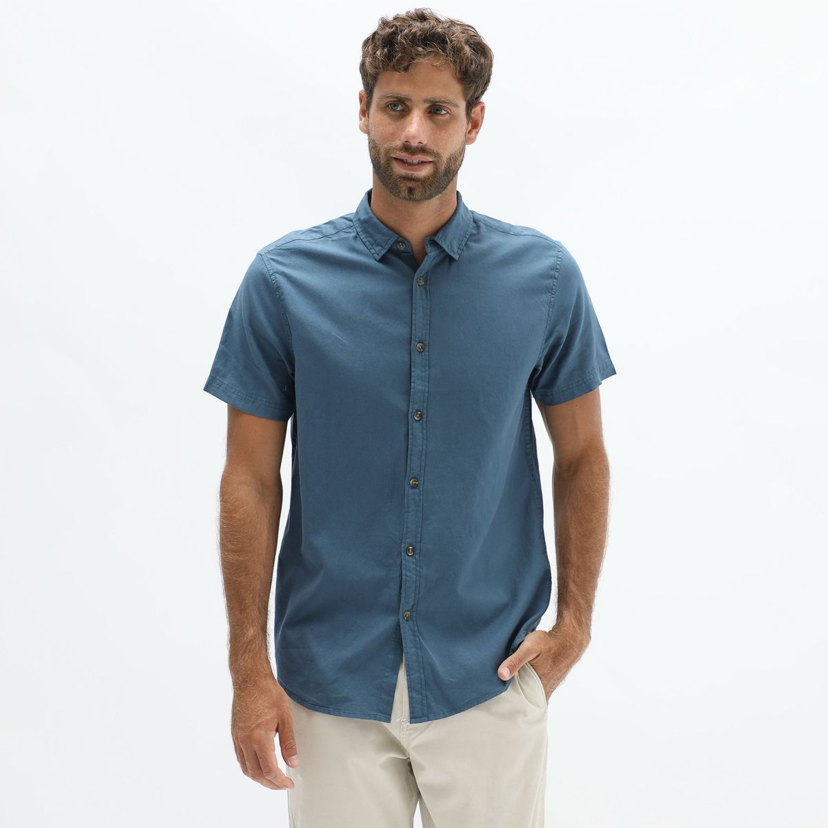 BASEMENT - Camisa Algodón Hombre Basement