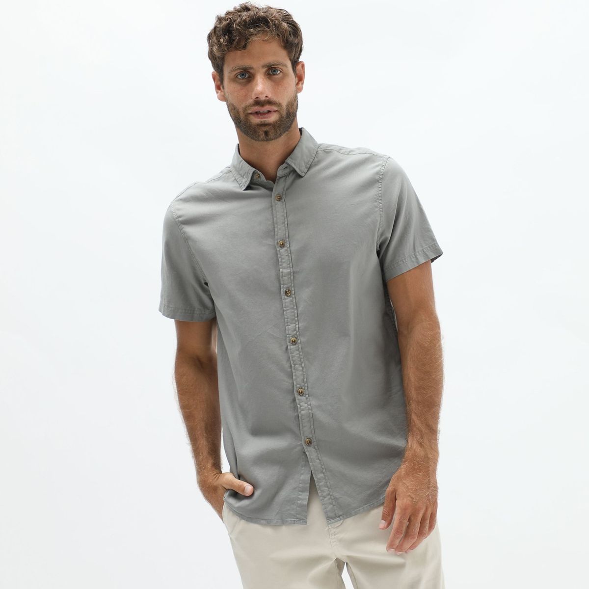 BASEMENT - Camisa Algodón Hombre Basement