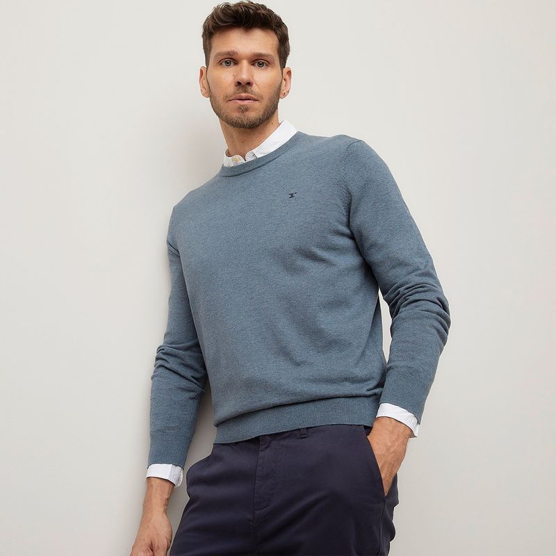 WOLF&HANK - Chompa Algodón Wolf&Hank Manga Larga Cuello Redondo Hombre 