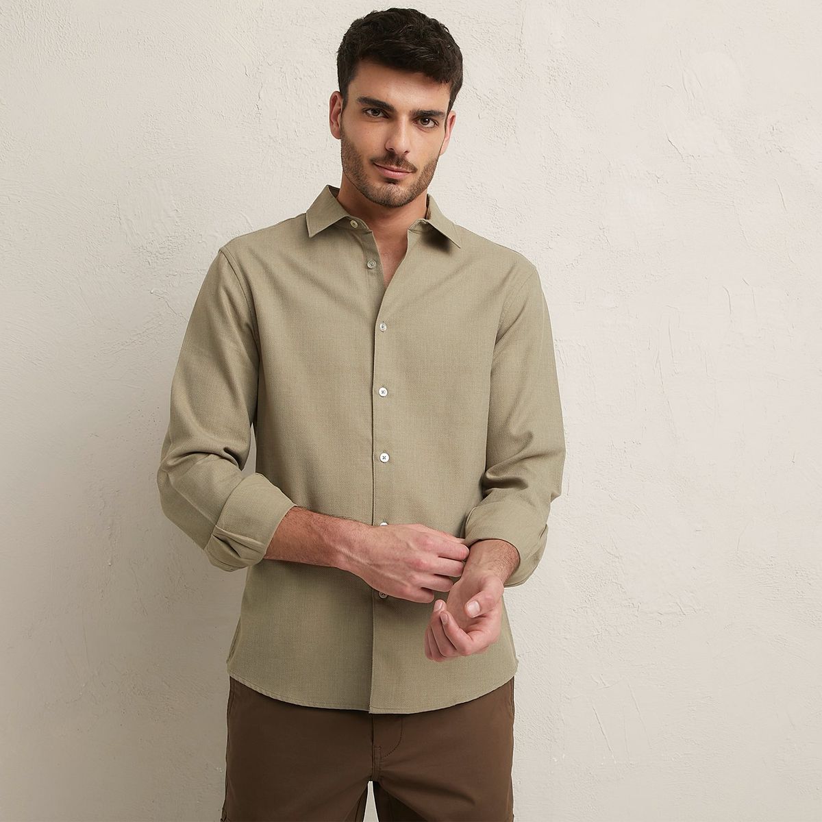 BASEMENT - Camisa Algodón Hombre Basement 