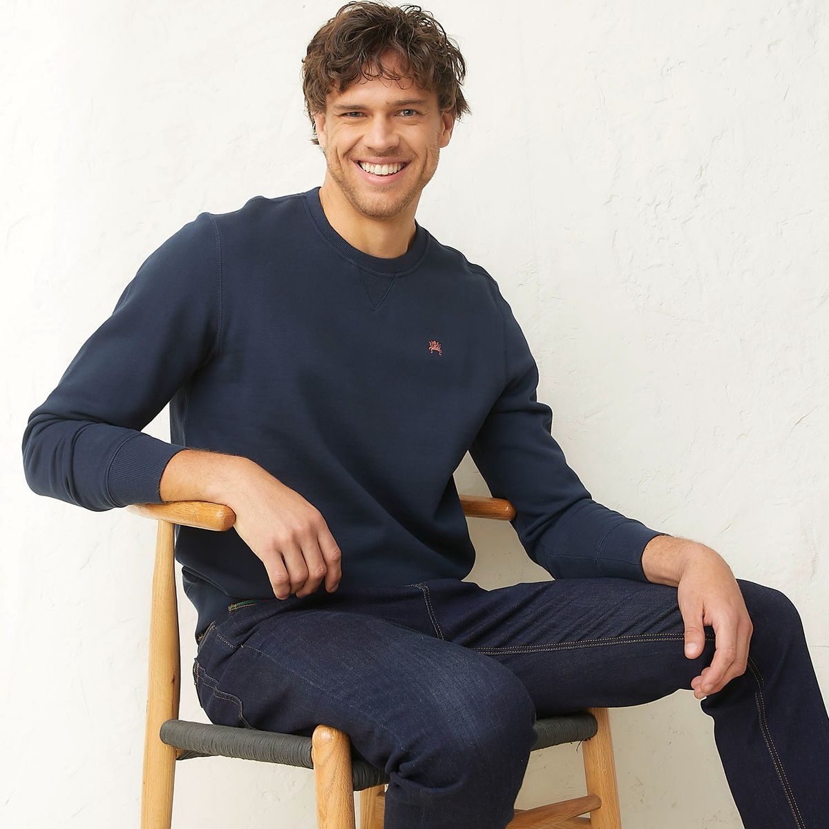 CASCAIS - Polera Cascais Manga Larga Cuello Redondo Algodón Hombre