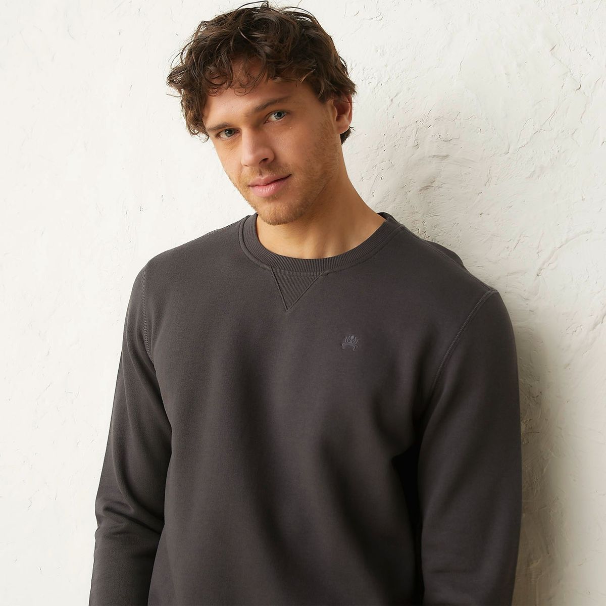 CASCAIS - Polera Cascais Manga Larga Cuello Redondo Algodón Hombre