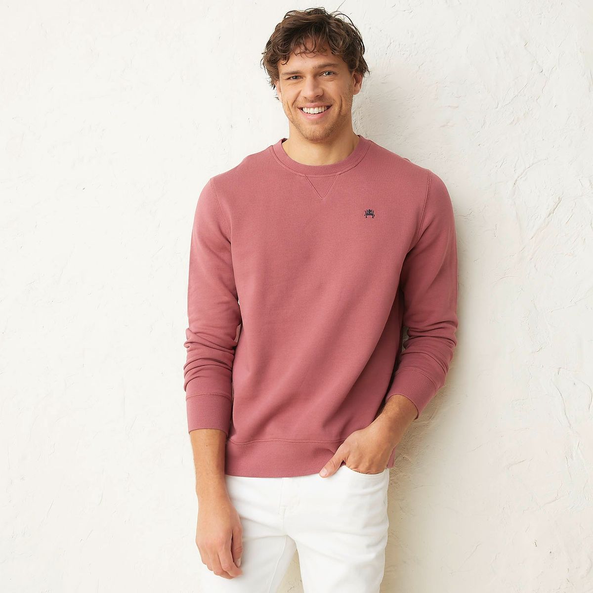 CASCAIS - Polera Cascais Manga Larga Cuello Redondo Algodón Hombre