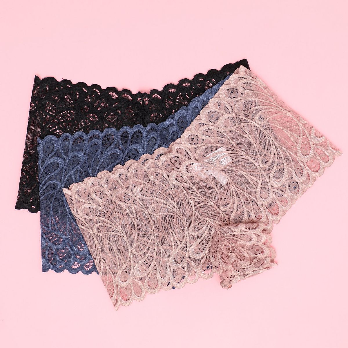 BLU - Pack X3 Calzón Con Encaje Blu