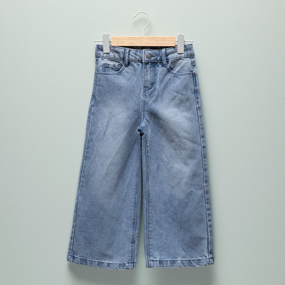 YAMP - Jean Wide Leg Niña Algodón Tiro Medio Yamp