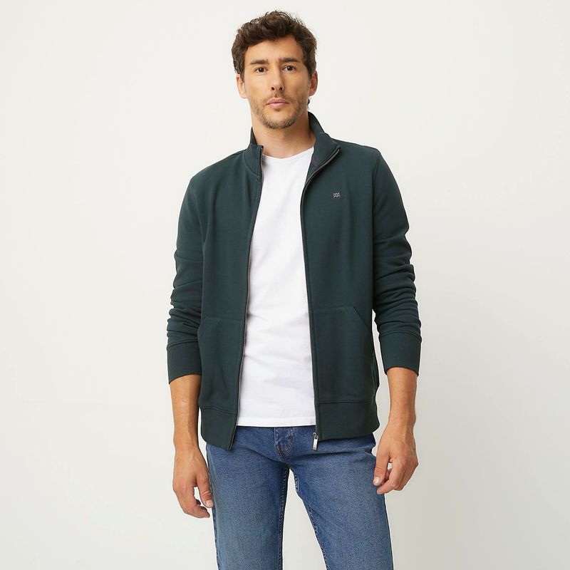 UNIVERSITY CLUB - Polera University Club Full Zipper Algodón Hombre 