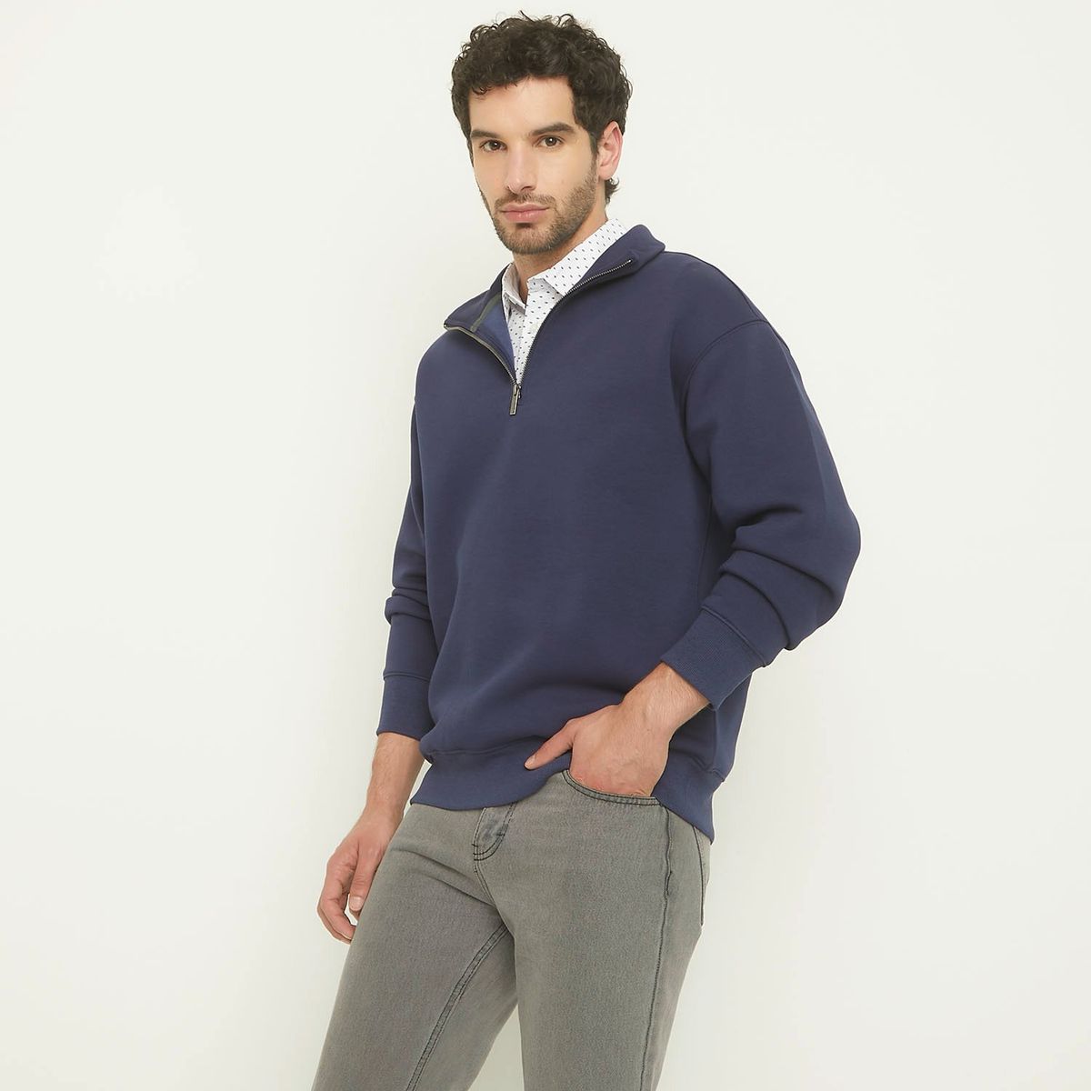 NEWPORT - Polera Newport Manga Larga Fit Regular Hombre Algodón 