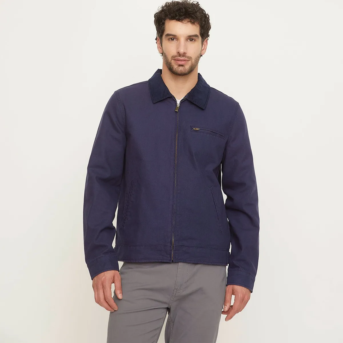 NEWPORT - Casaca Gabardina Newport Cierre Metálico Algodón Hombre