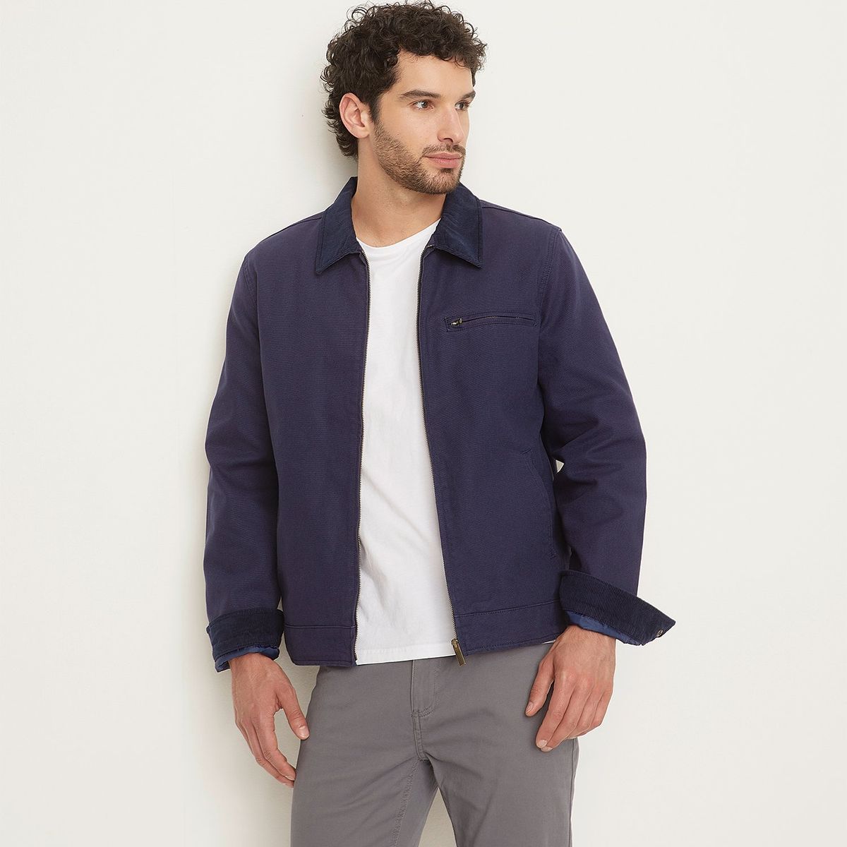 NEWPORT - Casaca Gabardina Newport Cierre Metálico Algodón Hombre