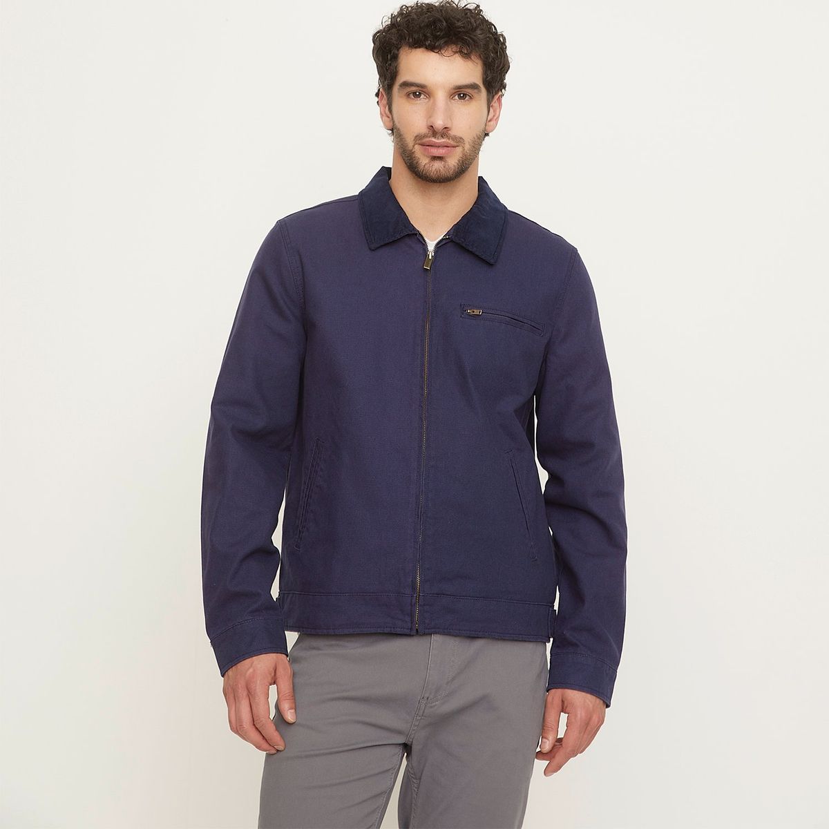 NEWPORT - Casaca Gabardina Newport Cierre Metálico Algodón Hombre