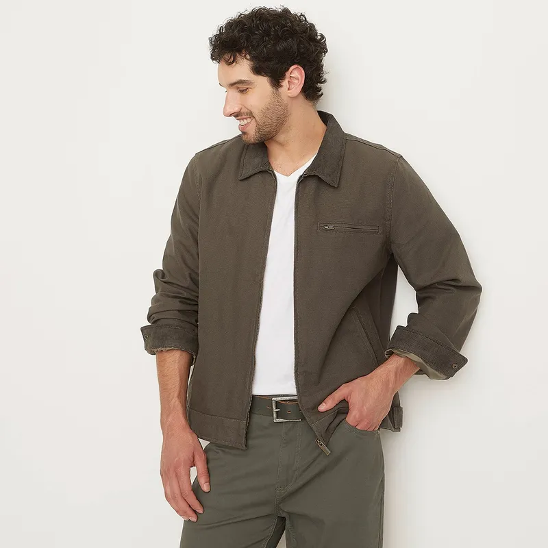 NEWPORT - Casaca Gabardina Newport Cierre Metálico Algodón Hombre