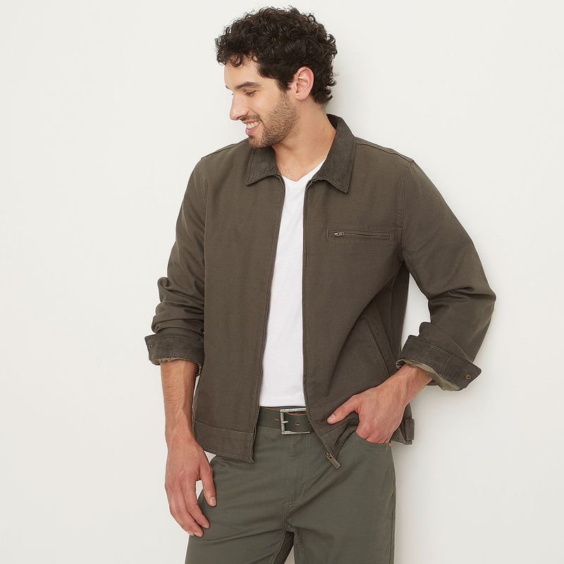 NEWPORT - Casaca Gabardina Newport Cierre Metálico Algodón Hombre