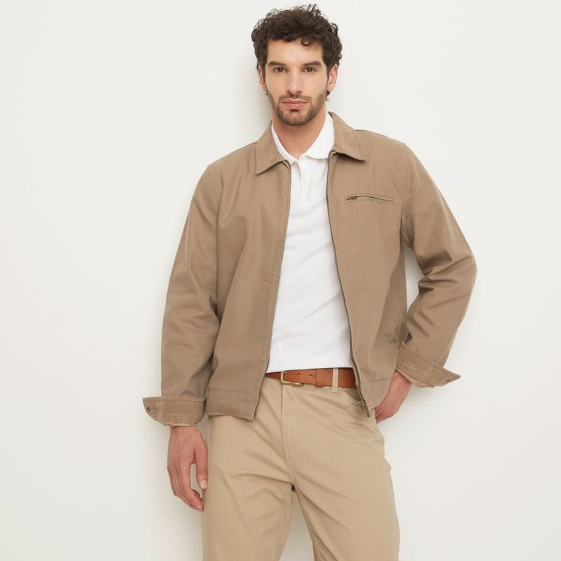 NEWPORT - Casaca Gabardina Newport Cierre Metálico Algodón Hombre