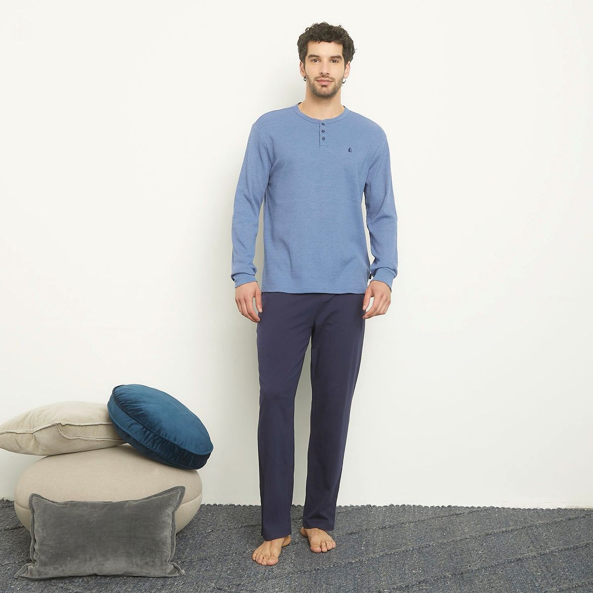 NEWPORT - Pijama Newport Algodón Poliéster Hombre Manga Larga 