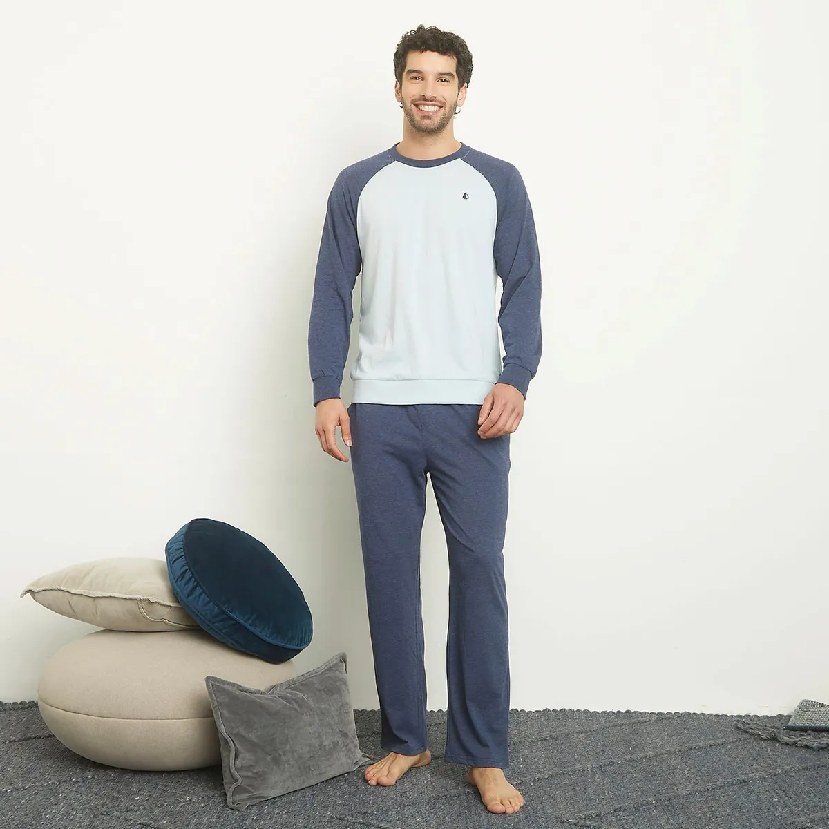 NEWPORT - Pijama Newport Algodón Manga Larga Hombre